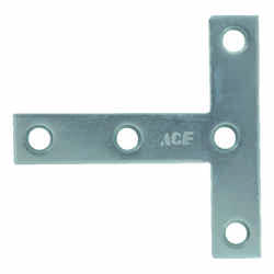 Ace 3 in. H x 3. in. W x 3 in. D Zinc Tee Plate