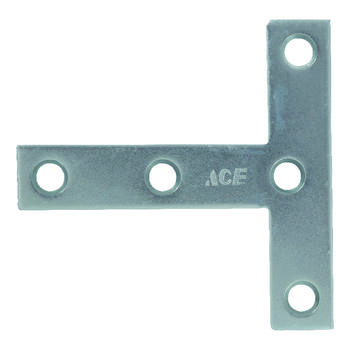 Ace 3 in. H x 3. in. W x 3 in. D Zinc Tee Plate