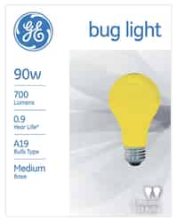 GE Lighting 90 watts A19 Incandescent Bulb 700 lumens Yellow 2 pk A-Line