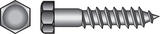 HILLMAN 4 in. L x 5/16 in. Hex Hot Dipped Galvanized Lag Screw 50 pk Steel