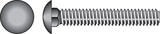 HILLMAN 1/4 Dia. x 2 in. L Hot Dipped Galvanized Steel Carriage Bolt 100 pk