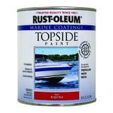 Rust-Oleum Gloss Bright Red Marine Topside Paint 1 qt. Outdoor