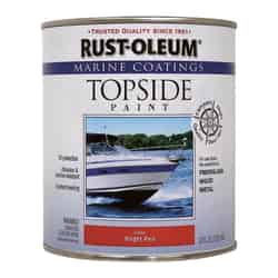 Rust-Oleum Gloss Bright Red Marine Topside Paint 1 qt. Outdoor