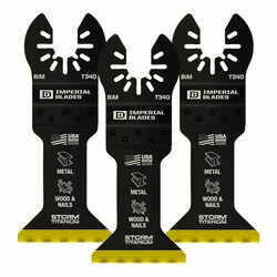 Imperial Blades OneFit 1-3/4 in. Dia. Oscillating Saw Blade 3 pk Titanium-Coated Bi-Metal