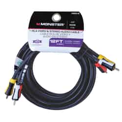 Monster Cable Just Hook It Up 12 ft. L Video & Stereo Audio Cable RCA