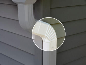 Genova DuraSpout 3 inch H X 2 inch W X 8.8 inch L White Vinyl B Downspout Elbow