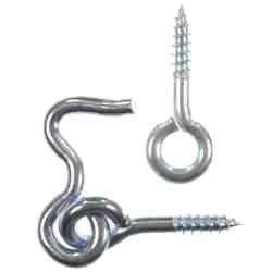 Ace Small Silver Steel 1 in. L Hook and Eye 2 pk Zinc-Plated