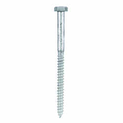 HILLMAN 5/16 in. x 4-1/2 in. L Hex Hot Dipped Galvanized Steel Lag Screw 50 pk