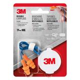 3M 25 dB Reusable PVC Orange 1 pair Ear Plugs