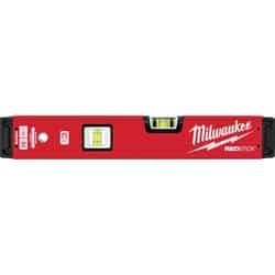 Milwaukee REDSTICK 16 in. Metal Magnetic Box Level 2 vial