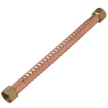 Homewerks Worlwide 3/4 in. FIP x 3/4 in. Dia. x 18 in. L FIP Copper For Water Heater Connector