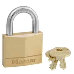 Master Lock 1-1/4 in. H X 5/16 in. W X 1-9/16 in. L Brass 4-Pin Cylinder Padlock 1 pk