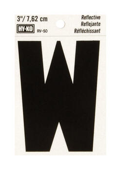 Hy-Ko Reflective 3 in. Black Letter Vinyl W Self-Adhesive