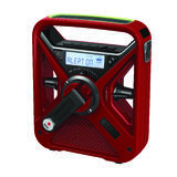 American Red Cross Weather Alert Radio Flashlight Digital Battery Operated Red