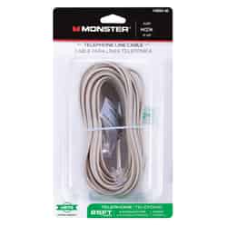 Monster Cable 25 ft. L Modular Telephone Line Cable Ivory