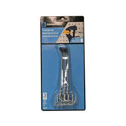 Crawford Zinc Plated Silver 4 in. Steel 3 Peg Hooks