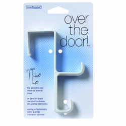 InterDesign 5-1/2 in. L Plastic Medium Over the Door Hook 1 pk White