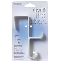 InterDesign 5-1/2 in. L Plastic Medium Over the Door Hook 1 pk White