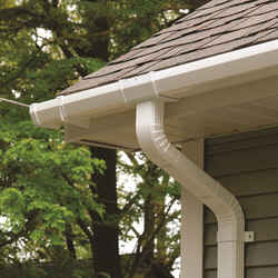 Raingo 4-1/4 in. H X 5 in. W X 10 ft. L White Vinyl U Gutter