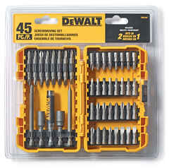 DeWalt Multi Size in. x 2 in. L Screwdriver Bit Heat-Treated Steel 1/4 in. 45 pc.