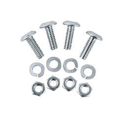 Custom Accessories Stainless Steel Silver License Plate Fasteners