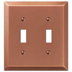 Amerelle Century Antique Copper Copper 2 gang Stamped Steel Toggle Wall Plate 1 pk