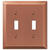 Amerelle Century Antique Copper Copper 2 gang Stamped Steel Toggle Wall Plate 1 pk