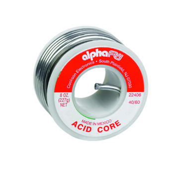 Alpha Fry 8 oz. 0.125 in. Dia. Tin / Lead 40/60 Acid Core Solder