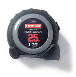 Craftsman 25 ft. L x 1 in. W Tape Measure Black 1 pk