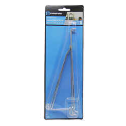 Crawford Zinc Plated Steel 8 in. Peg Hook Shelf Bracket 2 Silver