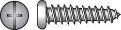 HILLMAN 8 x 1-1/4 in. L Phillips/Slotted Pan Head Zinc-Plated Steel Sheet Metal Screws 100 pe
