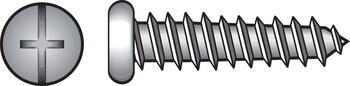 HILLMAN 8 x 1-1/4 in. L Phillips/Slotted Pan Head Zinc-Plated Steel Sheet Metal Screws 100 pe