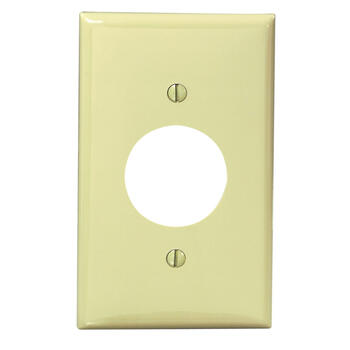 Leviton Ivory 1 gang Outlet Nylon 1 pk Wall Plate