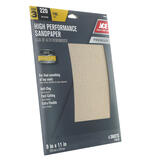 Ace 11 in. L X 9 in. W 220 Grit Aluminum Oxide Sandpaper 4 pk