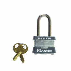 Master Lock 1-5/16 in. H x 1-5/8 in. W x 1-9/16 in. L Laminated Steel Double Locking Padlock 6 p