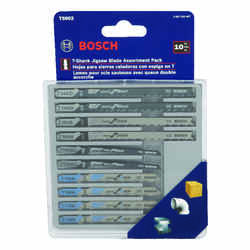 Bosch T-Shank Jig Saw Blade Set High Carbon Steel 10 pk Assorted TPI