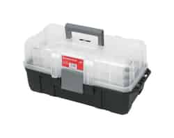 Ace 13 in. Plastic Cantilever Tool Box 9 in. H x 13 in. W Black