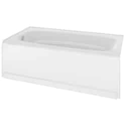 Delta Bathing System Classic 18 in. H x 60 in. W x 32.5 in. L White Acrylic Left Hand Drain Rec