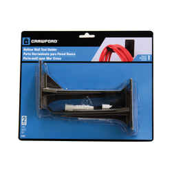 Crawford Black ABS 1.12 in. L Hollow Wall Single Storage 2 pk Hook