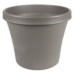 Bloem Terrapot 10.7 in. H x 12.8 in. Dia. Peppercorn Resin Terra Planter