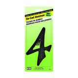 Hy-Ko 3-1/2 in. 4 Number Nail-On Aluminum Black