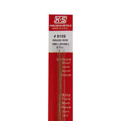 K&S 0.02 in. Dia. x 12 in. L Brass Rod 5 pk