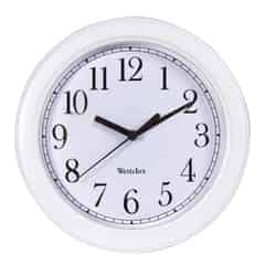 Westclox 8-1/2 in. W Indoor Wall Clock Plastic White Analog