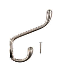 Ace Satin Nickel Silver Metal Large 3-1/2 in. L Garment 1 pk Hook