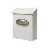 Gibraltar Mailboxes Designer Galvanized Steel Wall-Mounted White Lockable Mailbox 12-1/2 in. H