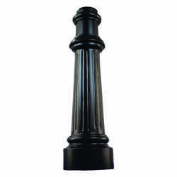 SpinDigger 25 in. H x 6 in. W Black Mailbox Post Base Cast Aluminum