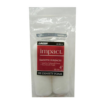 Linzer Impact Foam 4 in. W X 1/4 in. S Mini Paint Roller Cover 2 pk