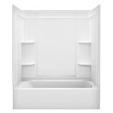 Sterling Ensemble 73 in. H x 30 in. W x 60 in. L White Three Piece Reversible Rectangular Bath