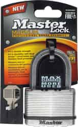 Master Lock 1-1/4 in. W x 2 in. H x 2-1/2 in. L Steel Dual Ball Bearing Locking Padlock 1 pk Key
