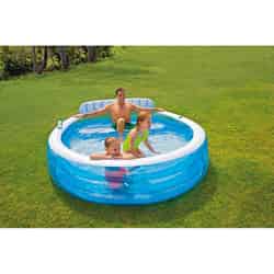Intex Family Lounge 169 gal. 85 in. W x 30 in. H x 88 in. L Inflatable Pool
